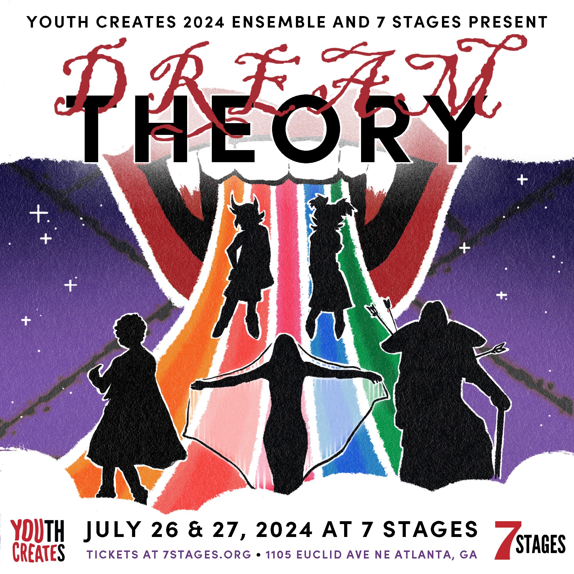 Youth Creates 2024 Ensemble and 7 Stages present Dream Theory. July 26 and 27 at 7 Stages.